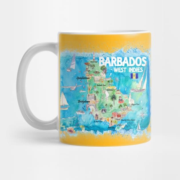 Barbados_Illustrated_Travel_Map_With_RoadsS by artshop77